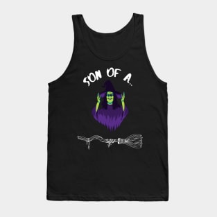 Son of A Witch Halloween Pun Tank Top